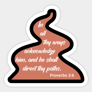 Proverbs 3:6 King James Version Sticker